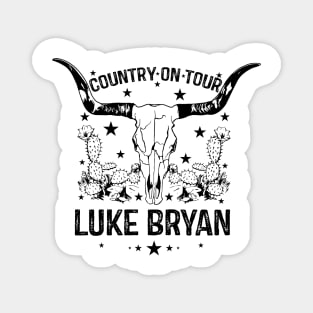 Country On Tour Cow Skull Magnet