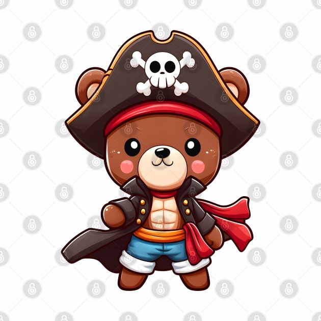 Cute Pirate Bear Kawaii by Teddy Club