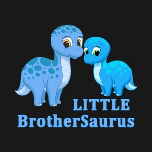 Cute Blue Brontosaurus Little Brother Dinosaur T-Shirt