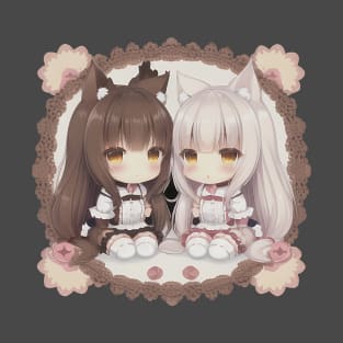 Nekopara Chocola and Vanilla chibi T-Shirt