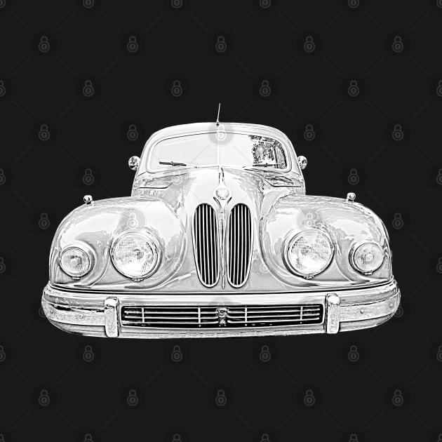 Bristol 403 1950s British classic car monochrome by soitwouldseem