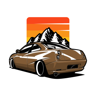 Brown Coupe Turbo Type 175 in Mountains T-Shirt