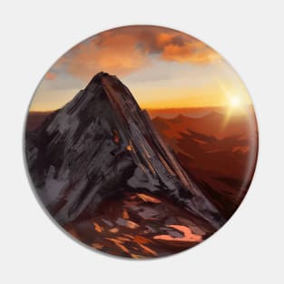 Capital Peak Sunset - Elk Mountains Colorado Pin