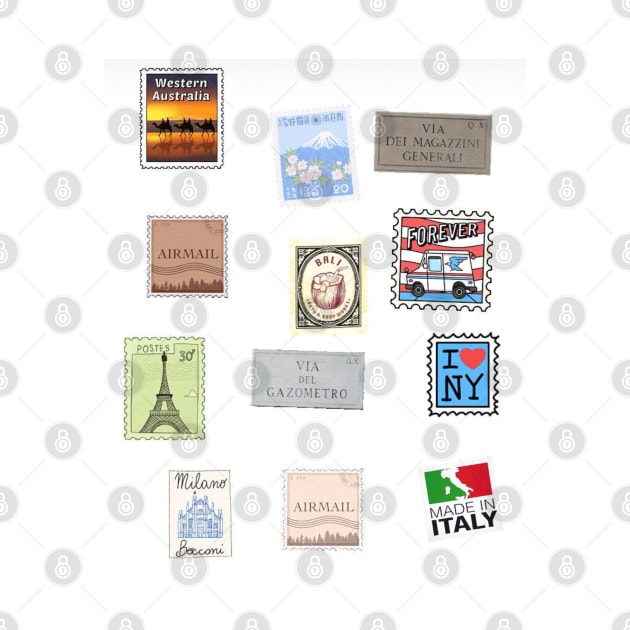Retro Stamp Design by BlossomShop