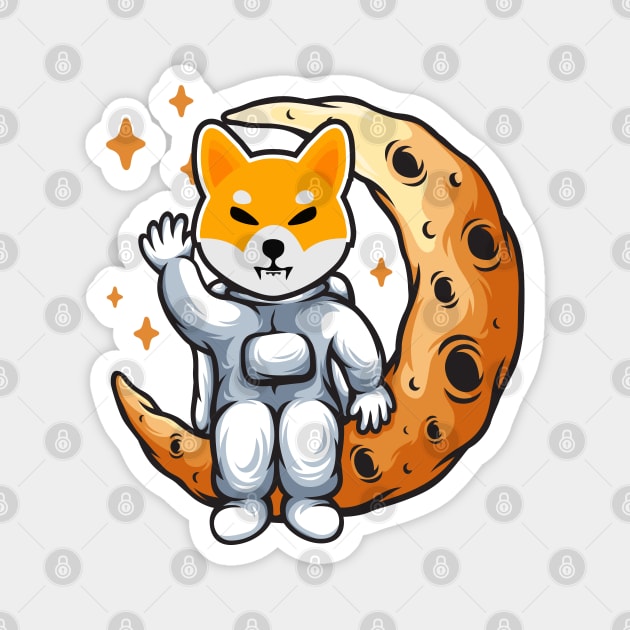 SHIB To The Moon - Shiba Inu Crypto Magnet by EverGreene