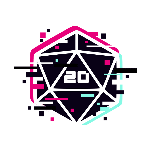 Glitch Dice D20 by artlahdesigns