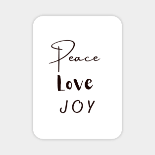 Peace Love Joy Pattern Magnet