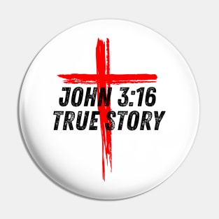John 3:16 True Story Jesus Cross Christian Quote Pin