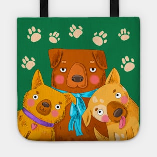 Dog Funny Illustration Tote