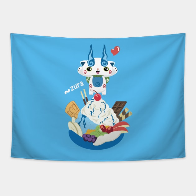 Ice Cream Komasan Tapestry by DatLonelyTurtle