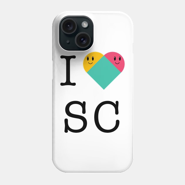 I Heart SC Phone Case by joshthecartoonguy