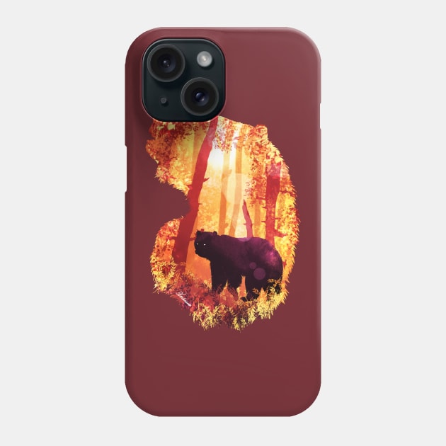 Evening Solace Bear Phone Case by DVerissimo