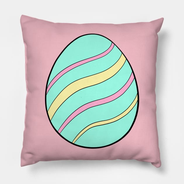 Striped Easter Egg Pillow by Lady Lilac