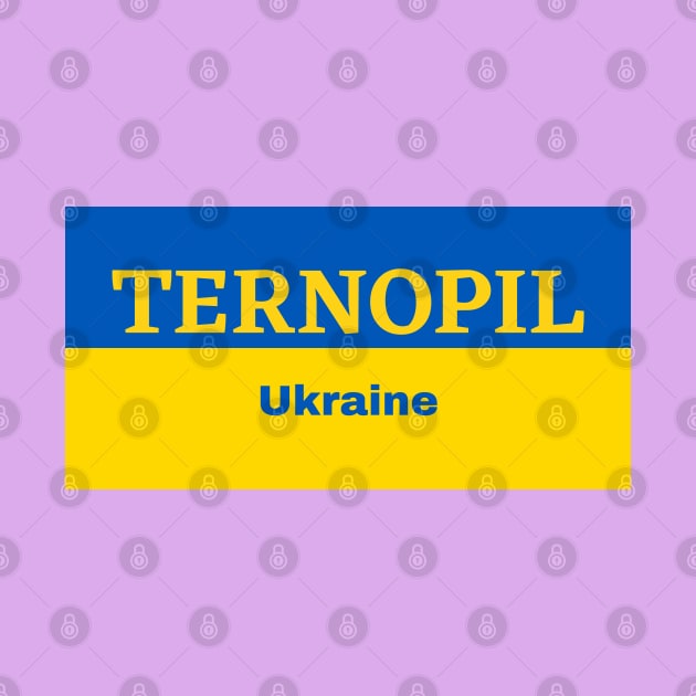 Ternopil City in Ukrainian Flag by aybe7elf