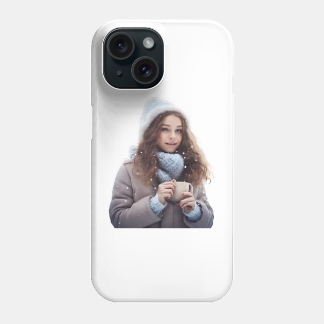 Winter Girl Phone Case by G-Art Swiss