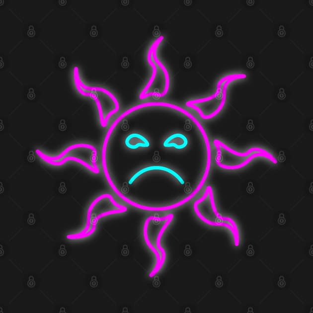 Neon Sad Sun by mikineal97