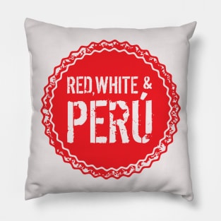 Red, White and Peru Pillow