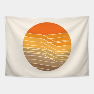 Sunset Waves Tapestry