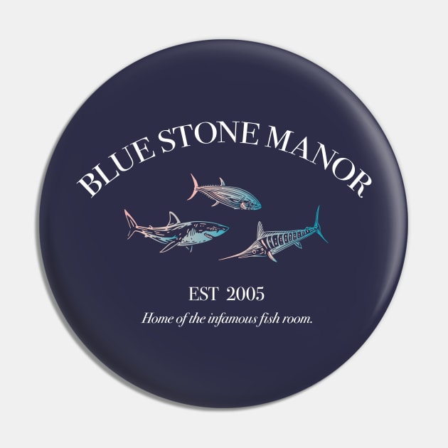 Blue Stone Manor Pin by Cat Bone Design