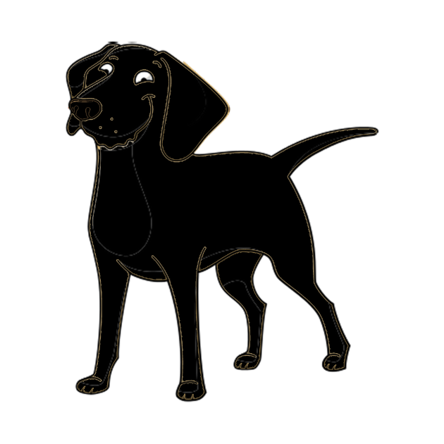 Black Lab Cartoon - Labrador Retriever - Phone Case | TeePublic