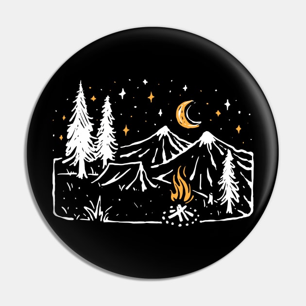 Camp Fire Pin by quilimo