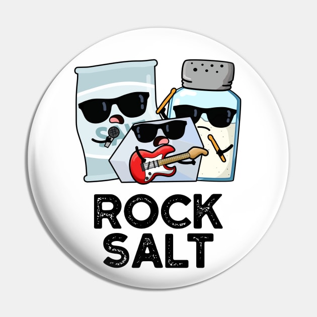 Rock Salt Funny Condiment Music Pun Pin by punnybone