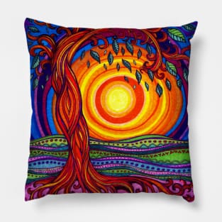 Tree of Life Swirly Pillow