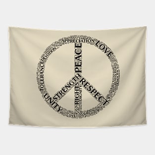 Peaceful Words Tapestry