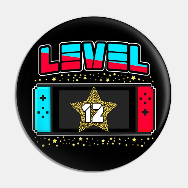 Level 12 Birthday Gifts Boy 12 Years Old Video Games Pin by Tun Clothing