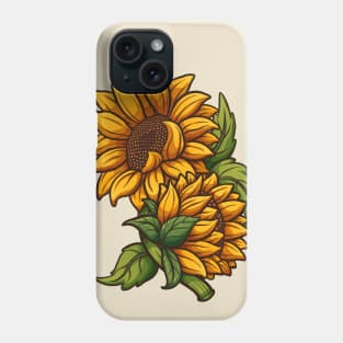 Cartoon Sunflower Phone Case