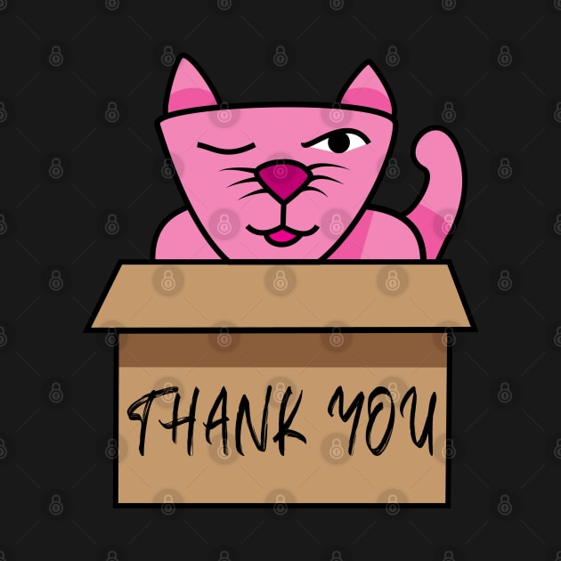 Thank you from a pink cute cat by Nosa rez