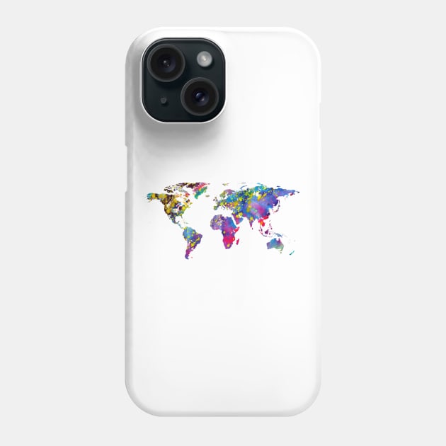 World map Phone Case by erzebeth