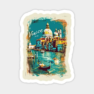 Venice Retro Italy poster Magnet