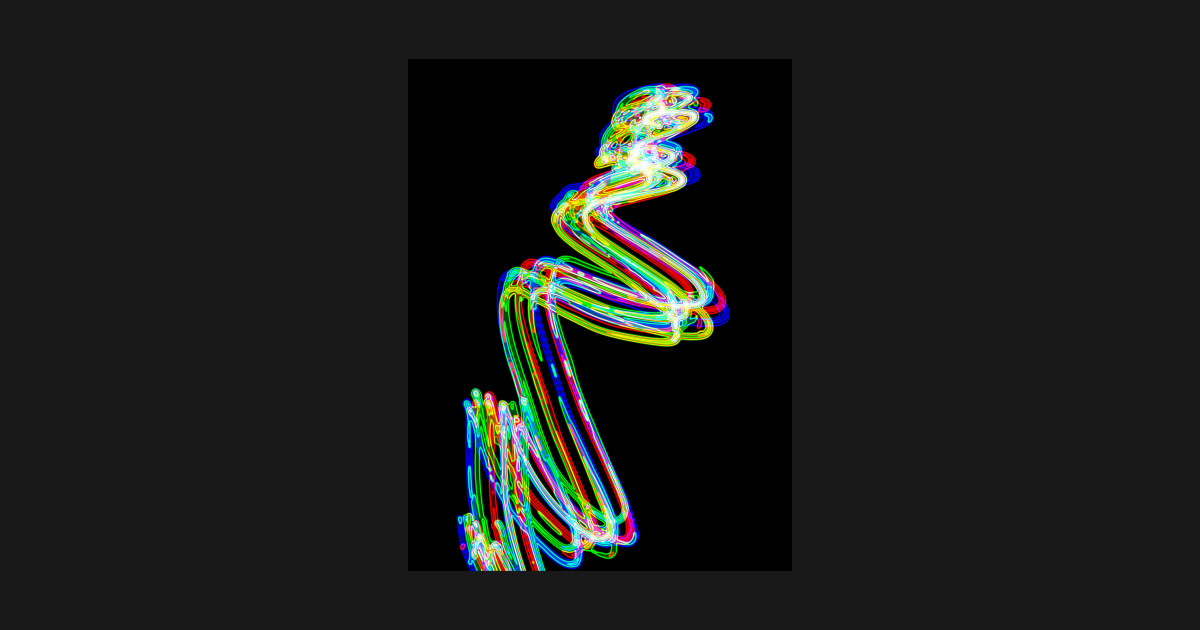 Neon Slide Abstract Light Painting Abstract Digital Art Light