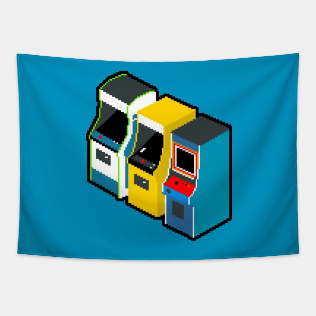 Arcade 80s Tapestry by mannypdesign