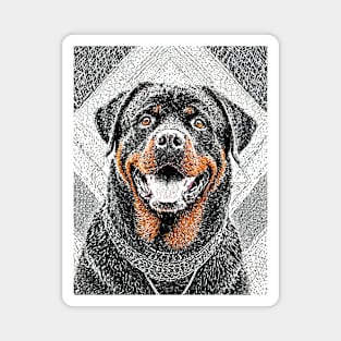 Dog Portrait - Rottweiler Magnet