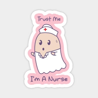 Halloween Cute Ghost Nurse Magnet