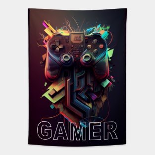 Abstract Gamer Controller Tapestry