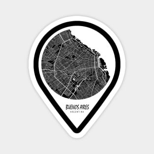 Buenos Aires, Argentina City Map - Travel Pin Magnet