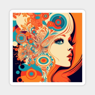 Psychedelic Girl Magnet