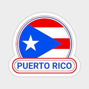 Puerto Rico Country Badge - Puerto Rico Flag Magnet