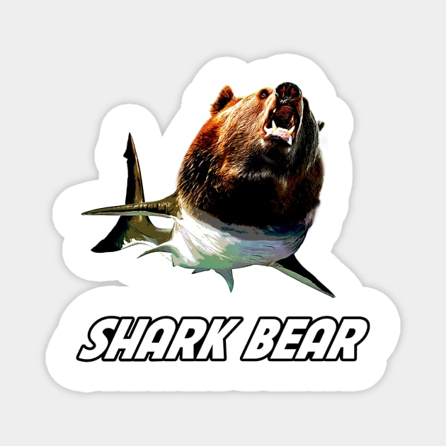 Shark bear | Fantastic imagination beast Magnet by Wehavefun