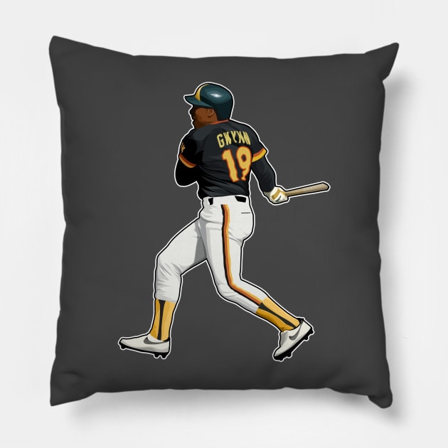 Tony Gwynn #19 Hits Homerun Pillow by GuardWall17