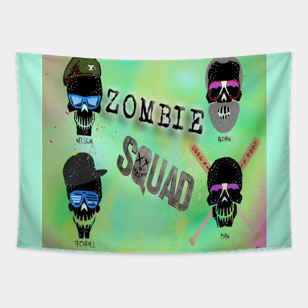 Zombie Squad GREEN Tapestry Tapestry by Zombie Squad Clothing