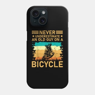 Never Underestimate A Old man With A Bicycle Phone Case