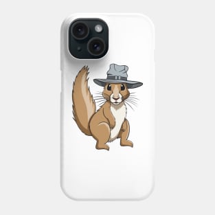 Happy Little Squirrel with Hat Phone Case