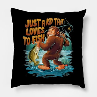 Bigfoots Catch of the Day Pillow