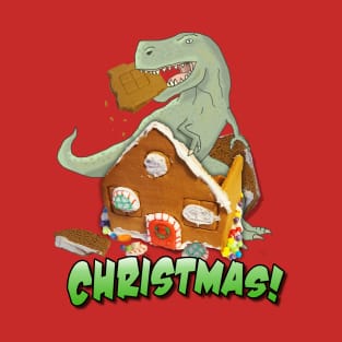 Christmas T-Rex Attack! T-Shirt