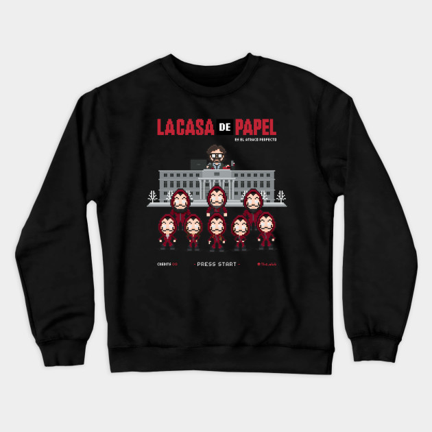 La Casa De 16 Bit La Casa De Papel Sudadera Teepublic Mx