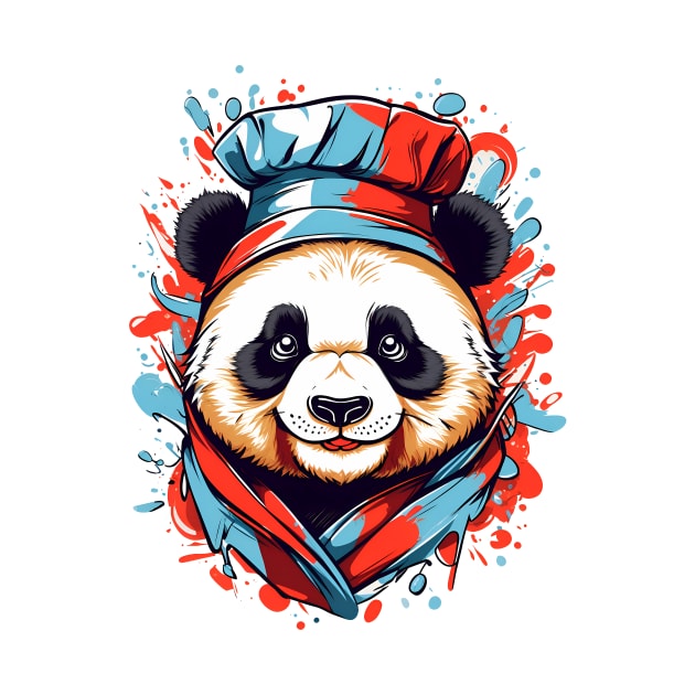 Cute panda chef. Portrait. by osadchyii